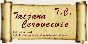 Tatjana Cerovčević vizit kartica